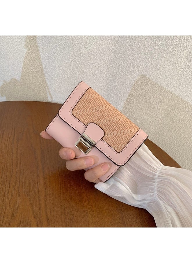 Ladies Purse Wallet PU Leather Short Women Wallet Card Holder Organiser Wallet Wristlet Clutch Wallet with Zipper Pocket Coin Purse