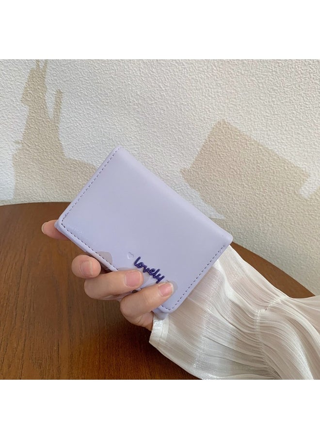 Korean Lovely Letter Small Purse Women's Purse Short Folding Large Capacity Simple Student Fashion Coin Wallet Card