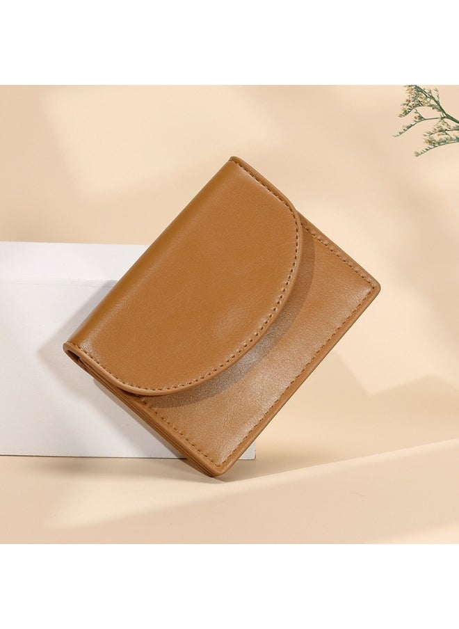 Korean Small Purse Women's Purse Short Folding Thin Solid Color Simple Student Fashion Wallet