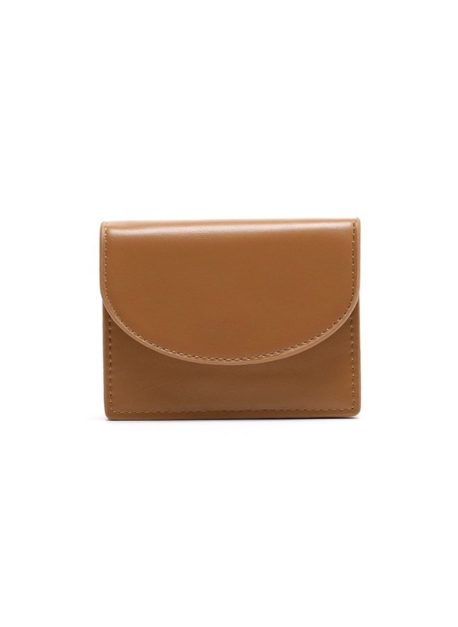 Korean Small Purse Women's Purse Short Folding Thin Solid Color Simple Student Fashion Wallet