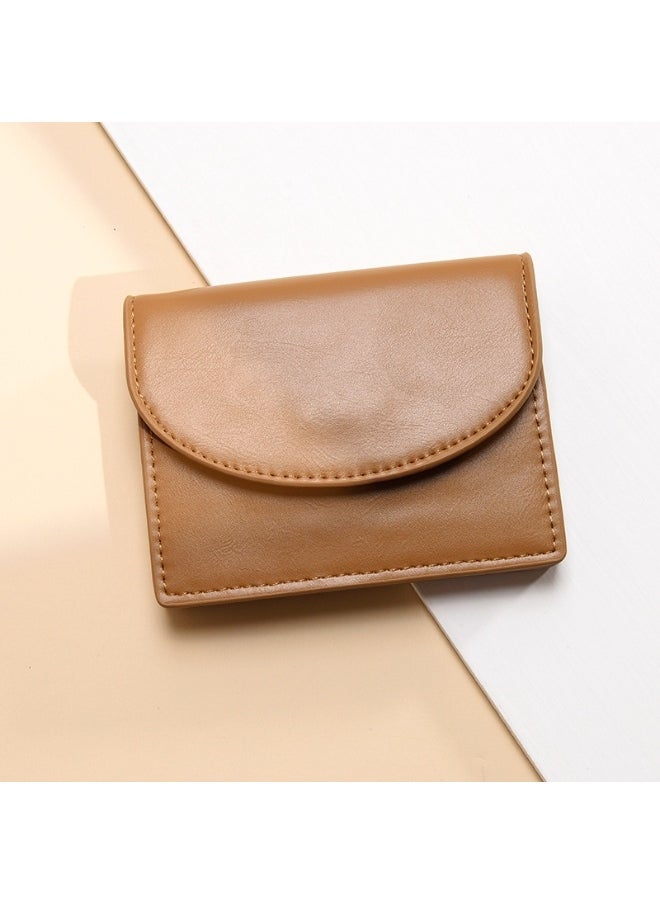Korean Small Purse Women's Purse Short Folding Thin Solid Color Simple Student Fashion Wallet