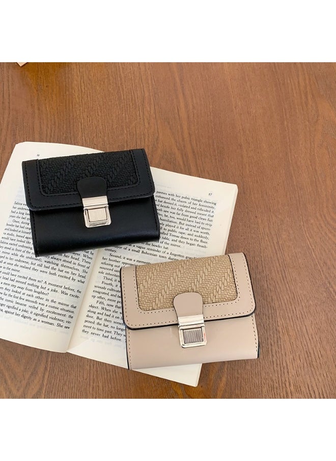 Ladies Purse Wallet PU Leather Short Women Wallet Card Holder Organiser Wallet Wristlet Clutch Wallet with Zipper Pocket Coin Purse