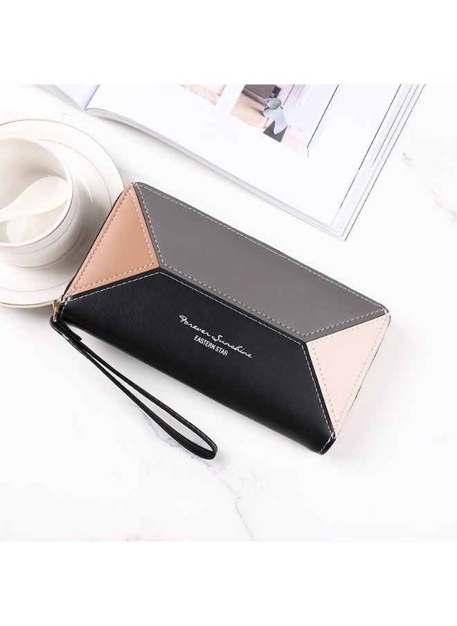 Ladies Purse Wallet PU Leather Long Women Wallet Card Holder Organiser Wallet Wristlet Clutch Wallet with Zipper Pocket Coin Purse Phone Wallet