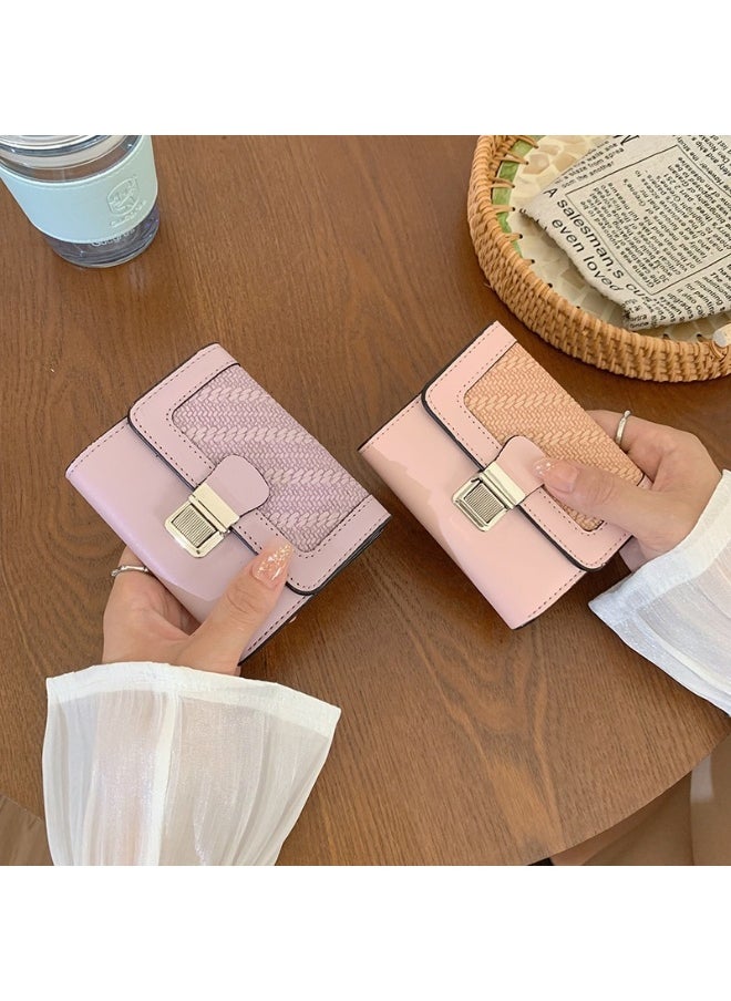 Ladies Purse Wallet PU Leather Short Women Wallet Card Holder Organiser Wallet Wristlet Clutch Wallet with Zipper Pocket Coin Purse