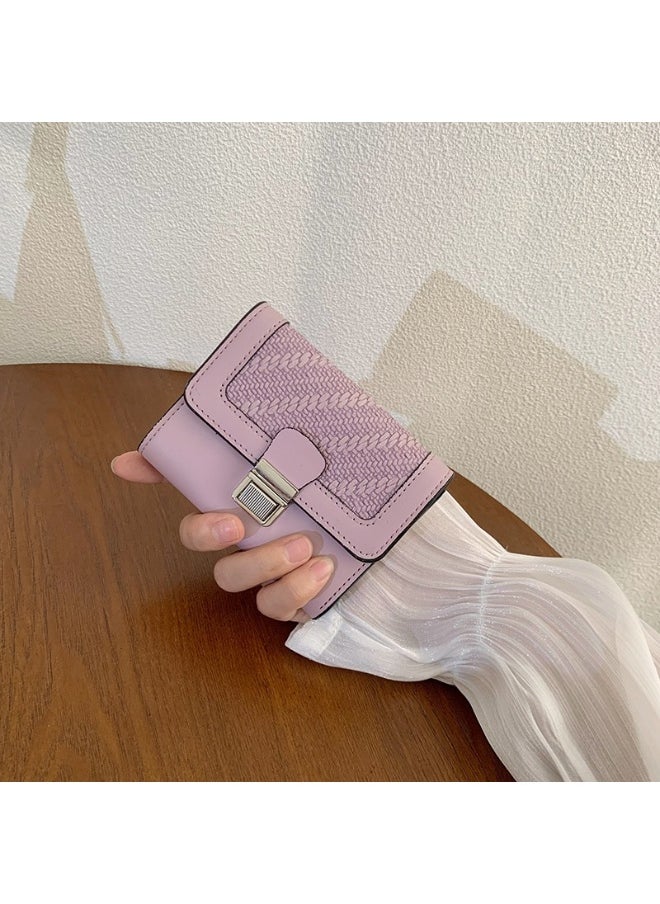 Ladies Purse Wallet PU Leather Short Women Wallet Card Holder Organiser Wallet Wristlet Clutch Wallet with Zipper Pocket Coin Purse