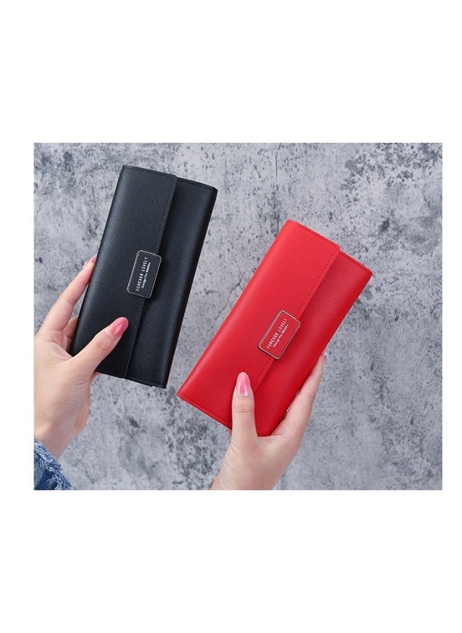 Ladies Purse Wallet PU Leather Long Women Wallet Card Holder Organiser Wallet Wristlet Clutch Wallet with Zipper Pocket Coin Purse Phone Wallet