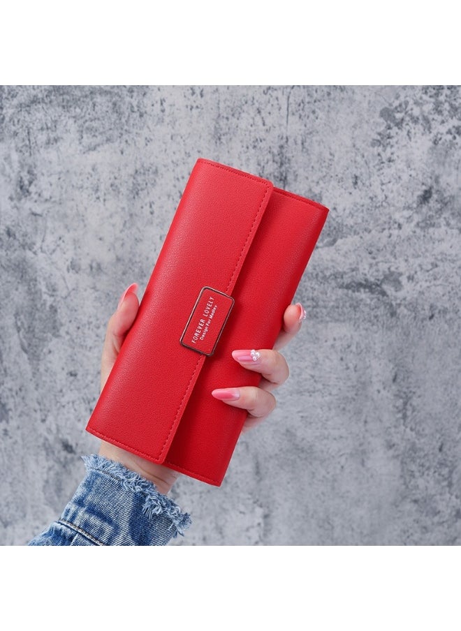 Ladies Purse Wallet PU Leather Long Women Wallet Card Holder Organiser Wallet Wristlet Clutch Wallet with Zipper Pocket Coin Purse Phone Wallet