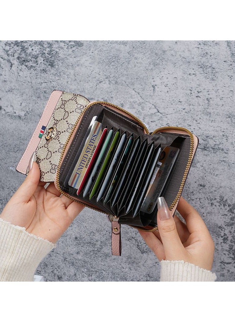 New Short Printed Multi-card Student Purse Ladies Large Capacity Organ Card Coin Purse Wallet All-in-one Bag