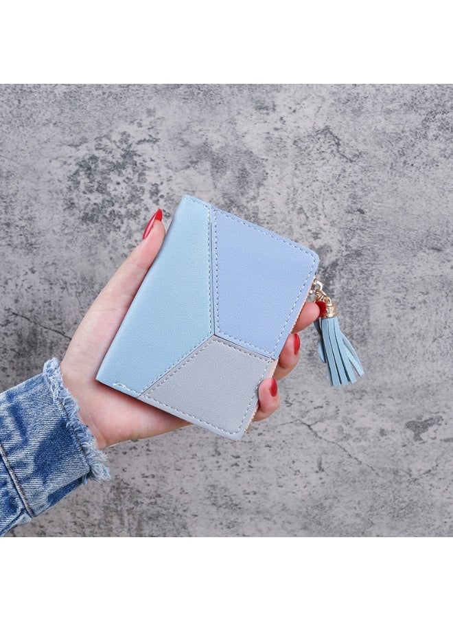 Ladies Purse Wallet PU Leather Mini Women Wallet Card Holder Organiser Wallet Wristlet Clutch Wallet with Zipper Pocket Coin Purse Phone Wallet with Tassel and Pendant