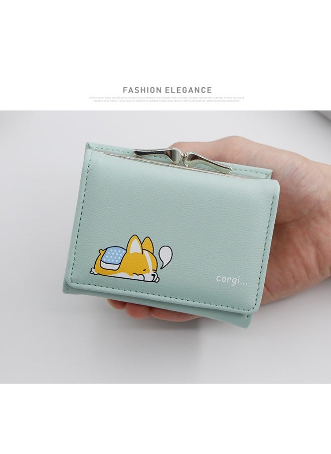 Women's Purse Cartoon Cute Clutch Purse Coin Purse Pu Triple Fold Women's Short Purse Money Clip
