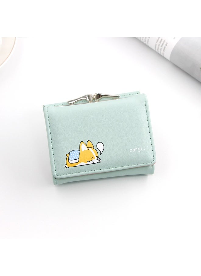 Women's Purse Cartoon Cute Clutch Purse Coin Purse Pu Triple Fold Women's Short Purse Money Clip