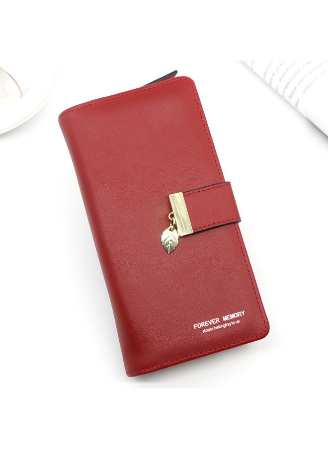 Stylish Women's Money Clip Large Banknote Slot Card Bag Photo Slot Phone Bag Clutch Bag Coin Purse Women's Zipper Bag
