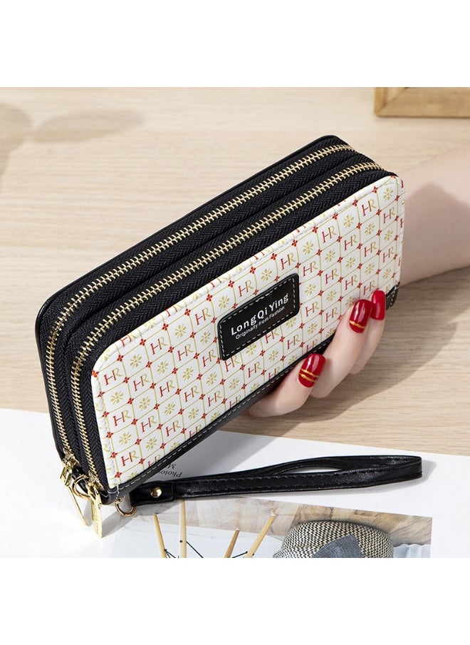 Women's Long All-in-one Double Zipper Student Letter Large Capacity Coin Purse