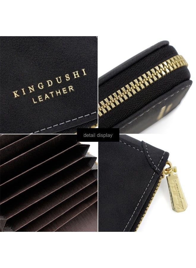 Card Bag Exquisite Pu Matte Texture Large Capacity Multi-card Bag Organ Bag Coin Wallet Card Bag