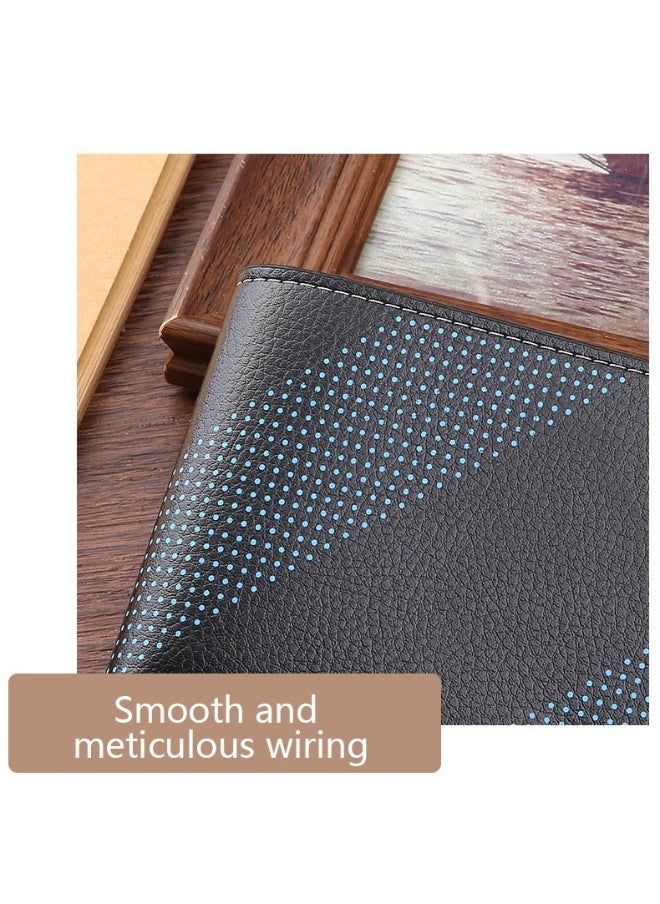 Men's Short Wallet Fashion Retro Multifunctional Wallet Zipper Buckle Card Holder