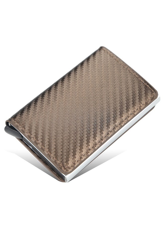 Men's Card Bag Card Sleeve Anti-degaussing RFID Wutomatic Card Men's Bank Card Clip Wallet