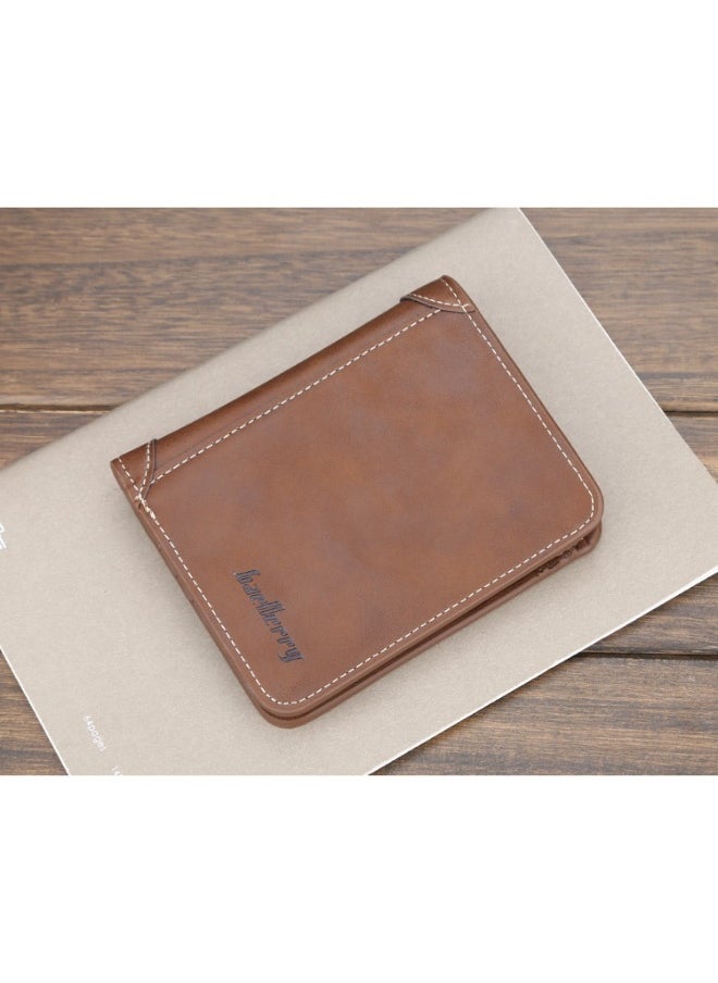 Men's Wallet Short Casual Small Wallet Youth Vintage Mini Money Clip