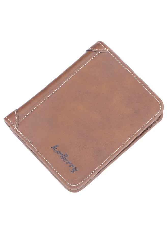 Men's Wallet Short Casual Small Wallet Youth Vintage Mini Money Clip