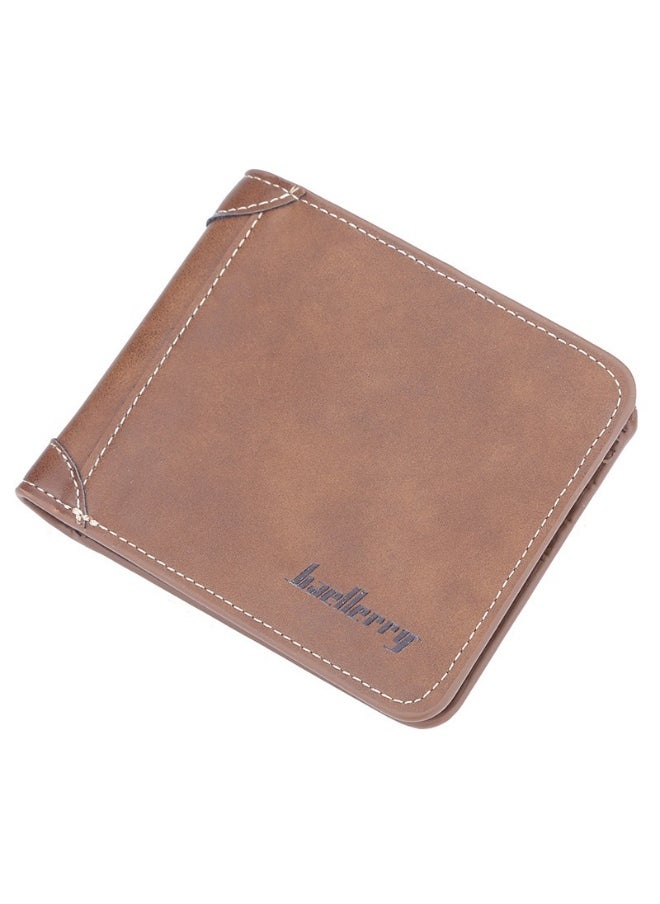 Men's Wallet Short Casual Small Wallet Youth Vintage Mini Money Clip