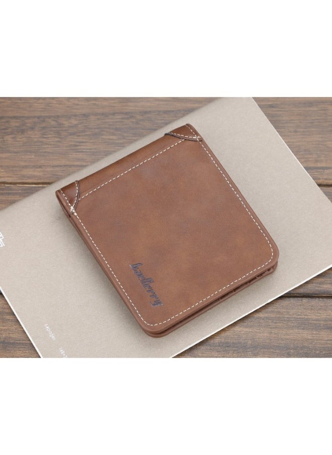 Men's Wallet Short Casual Small Wallet Youth Vintage Mini Money Clip