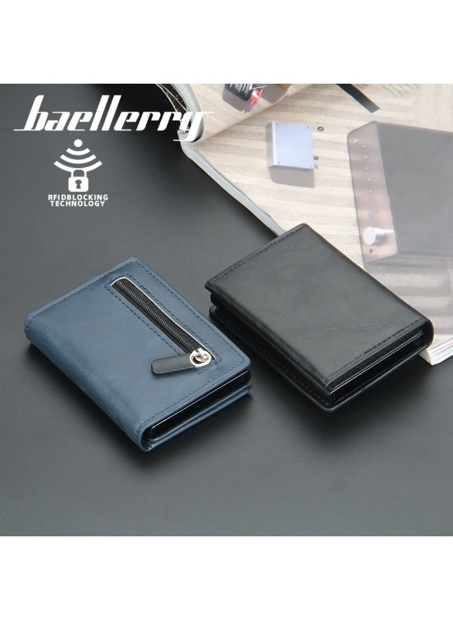 Men's Card Bag Business Leisure Anti-demagnetization Anti-theft Multi-card Automatic Card Jacket