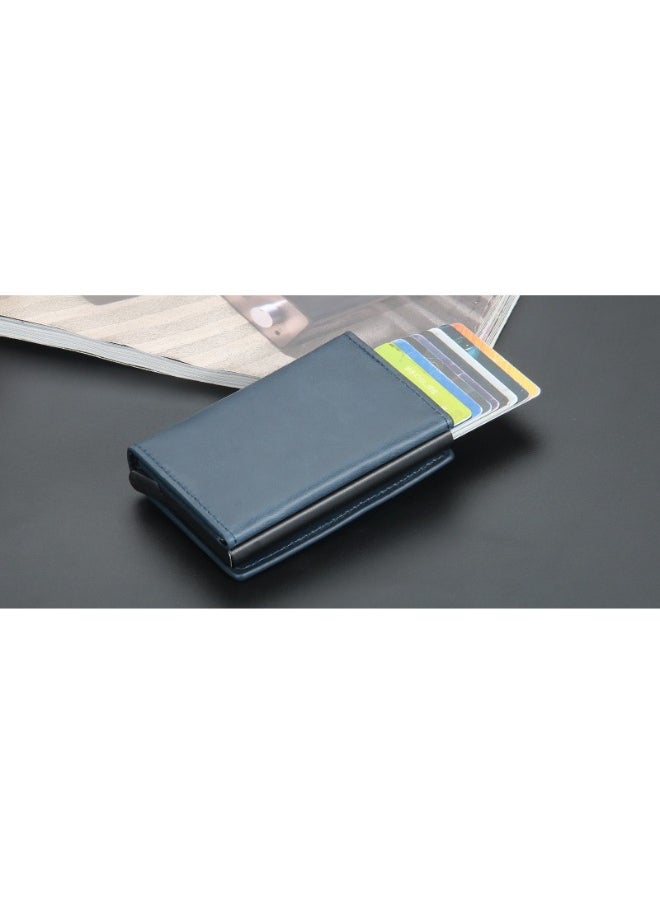Men's Card Bag Business Leisure Anti-demagnetization Anti-theft Multi-card Automatic Card Jacket