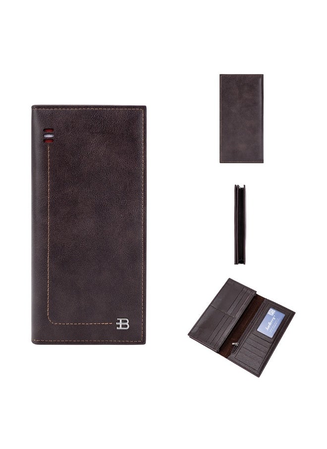 Men's Wallet Long Multi-slot Zipper Simple Money Clip Anti-theft Brush Holder Bag