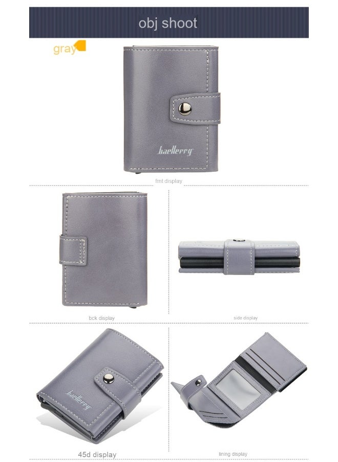 Men's Card Bag Anti-degaussing Aluminum Box Advanced Sense Multi-function Card Clip Multi-card Card Sleeve