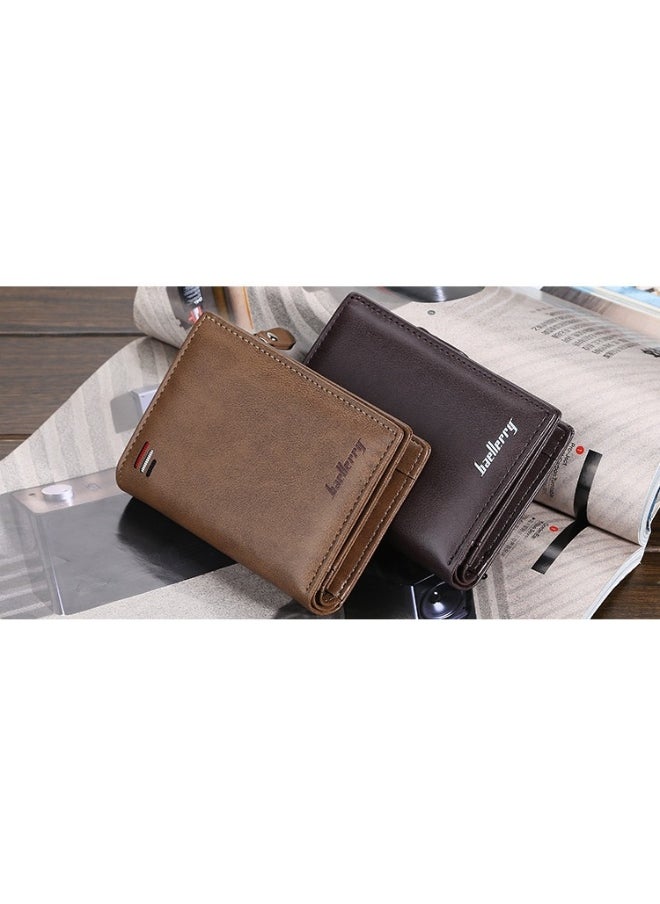 Men's Wllet Short Vertical Advanced Sense Multi Card Clip Zipper Large Capacity Coin Wallet