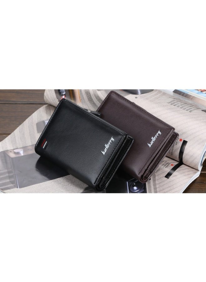 Men's Wllet Short Vertical Advanced Sense Multi Card Clip Zipper Large Capacity Coin Wallet