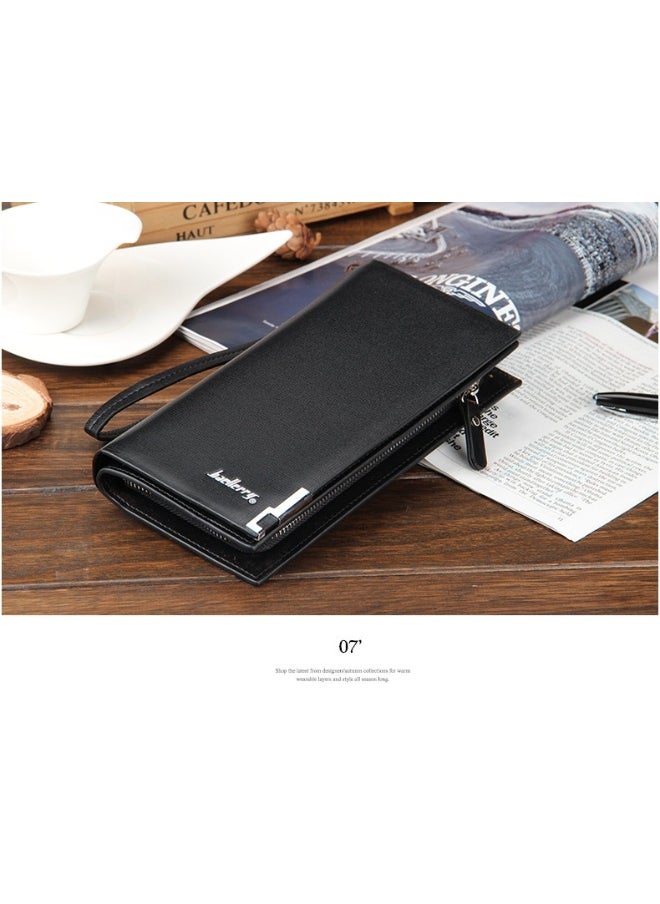 Men's Wallet Long Zipper Multi-functional Wear-resistant Wallet Business Advanced Sense Handbag