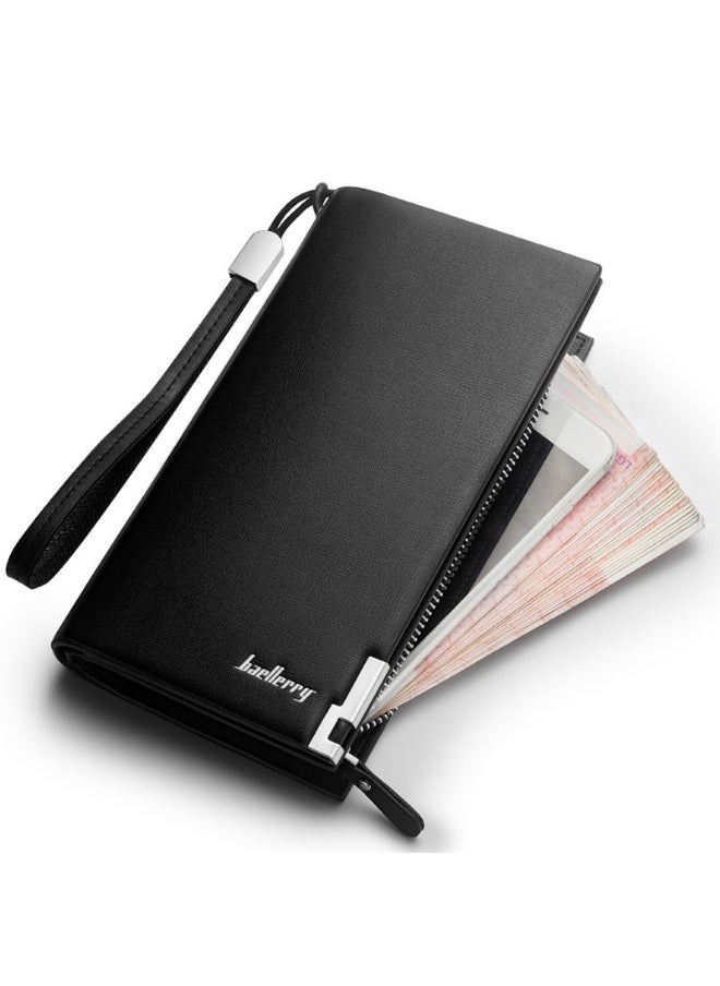 Men's Wallet Long Zipper Multi-functional Wear-resistant Wallet Business Advanced Sense Handbag