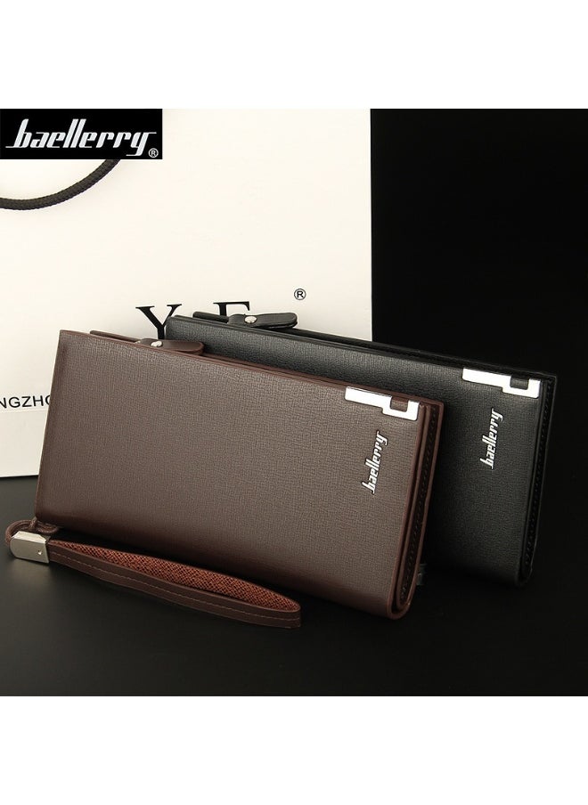 Men's Wallet Long Zipper Multi-functional Wear-resistant Wallet Business Advanced Sense Handbag