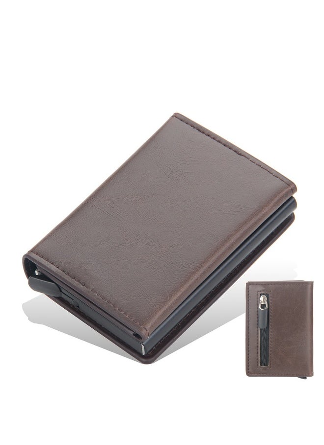 Men's Card Bag Business Leisure Anti-demagnetization Anti-theft Multi-card Automatic Card Jacket
