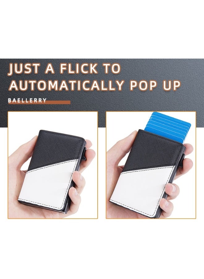 Men's Color Card Bag Side Push RFID Aluminum Box Card Holder Anti-magnetic Anti-theft Brush Bank Card Sleeve