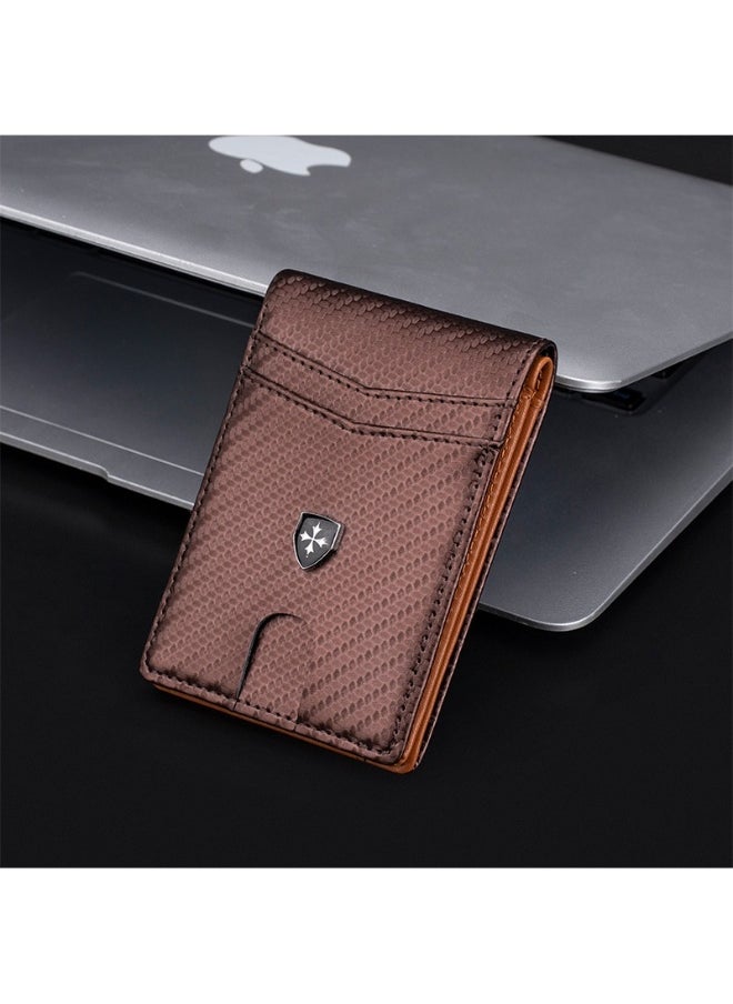 Men's Wallet Carbon Fiber Multi-card Wallet Multi-functional Thin RFID Anti-magnetic Card Bag