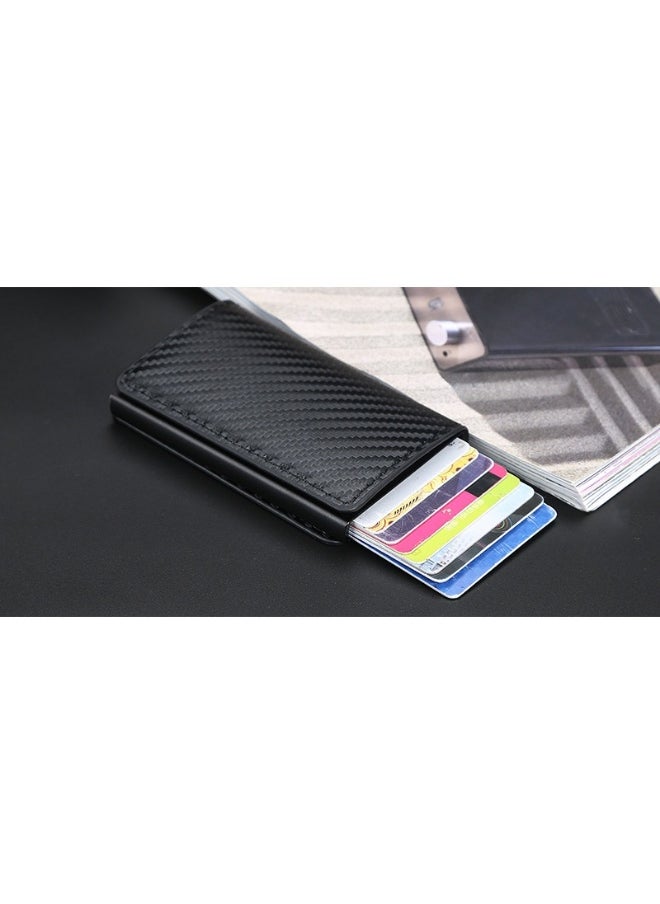 Men's Card Bag Card Sleeve Anti-degaussing RFID Wutomatic Card Men's Bank Card Clip Wallet