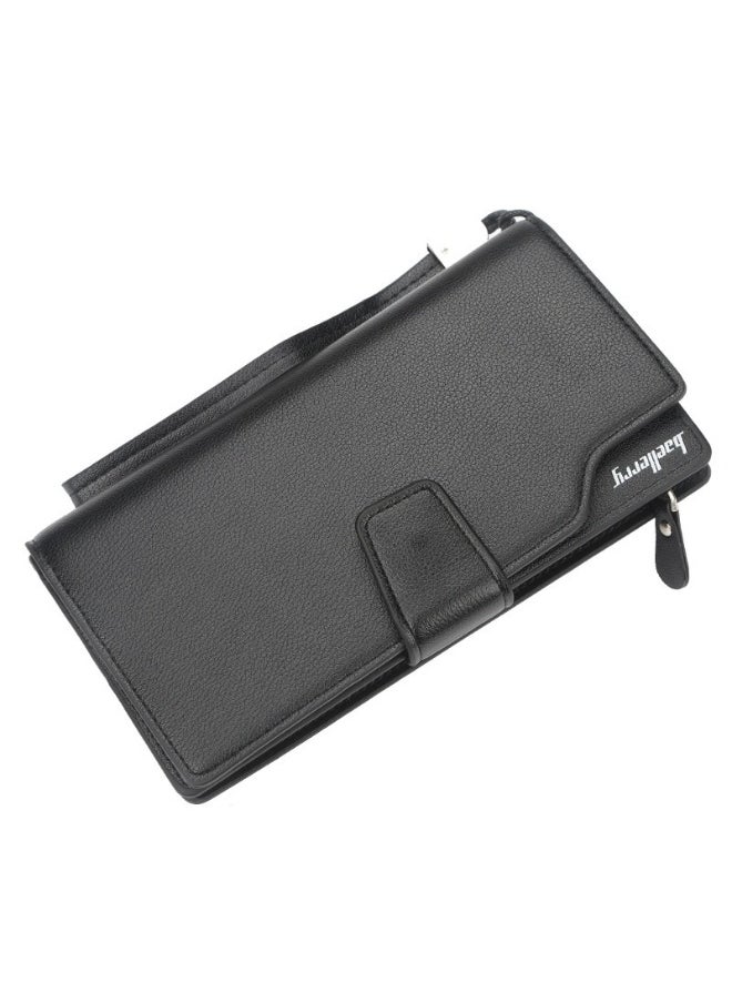 Men's Handbag Business Korean Advanced Sense Long Wallet PU Large Capacity Zipper Wallet