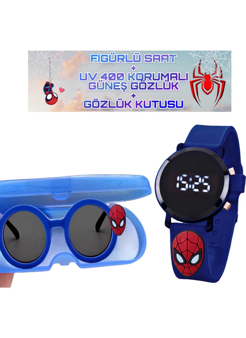 X77 Digital Touch LED Screen Kids Watch with Figures + Glasses with Figures (With Glasses Box)