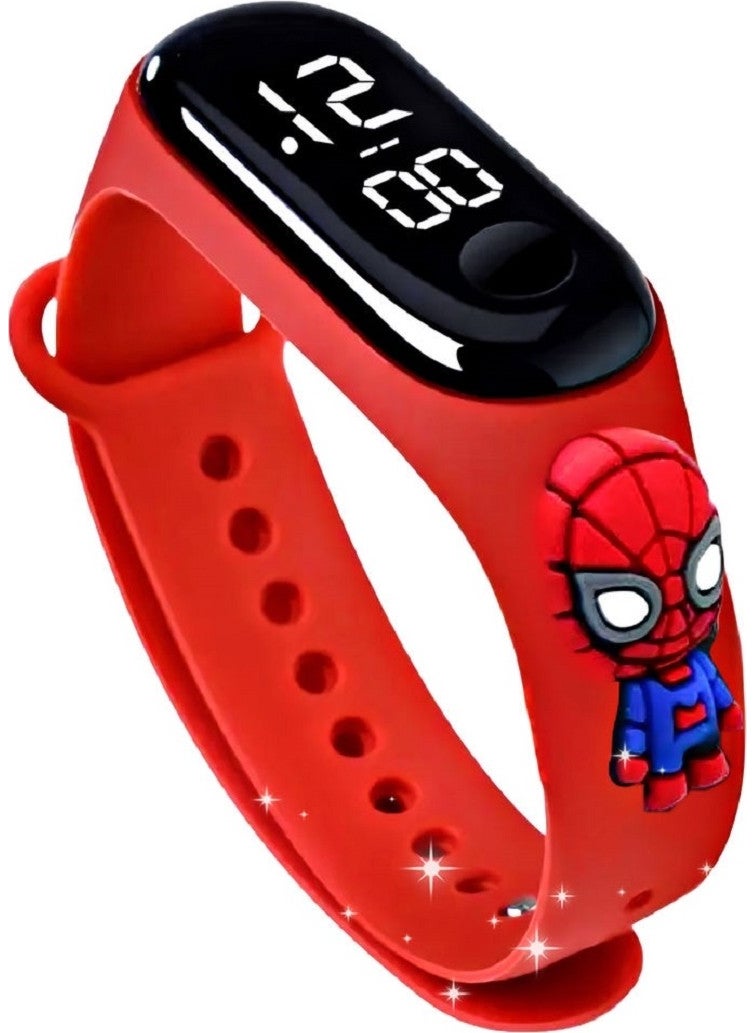 X77 Digital Touch LED Screen Kids Watch with Figures + Glasses with Figures (With Glasses Box)