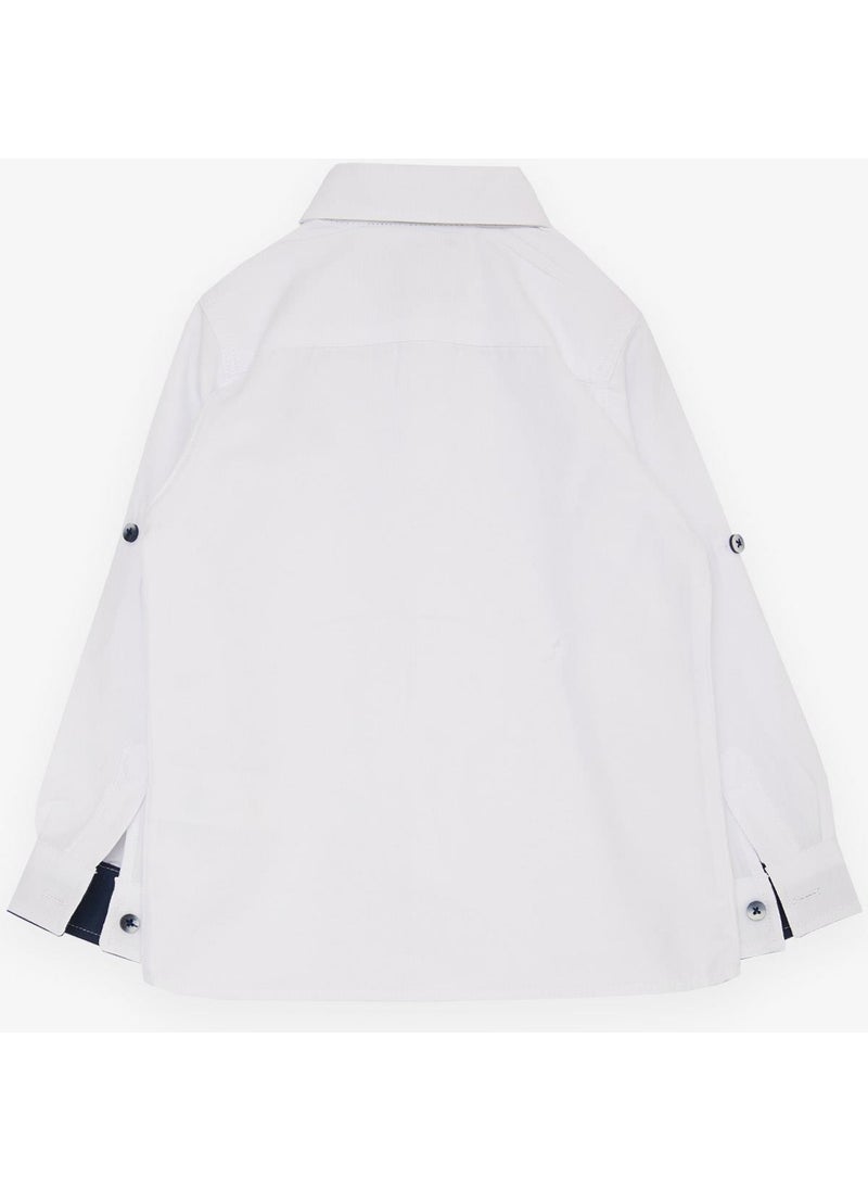 Girls & Boys Baby Boy Shirt Buttoned Bow Tie 9 Months - 3 Years, White