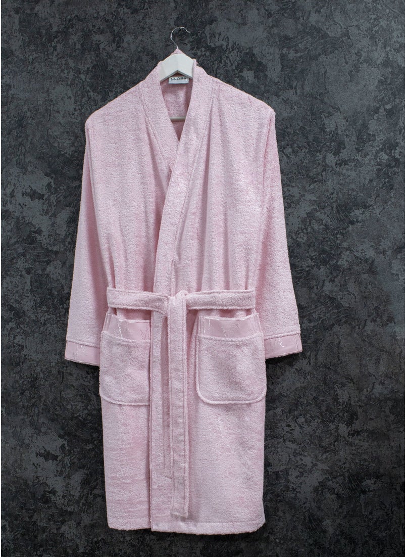 Bamboo Kimono Women's Bathrobe Pink S - M