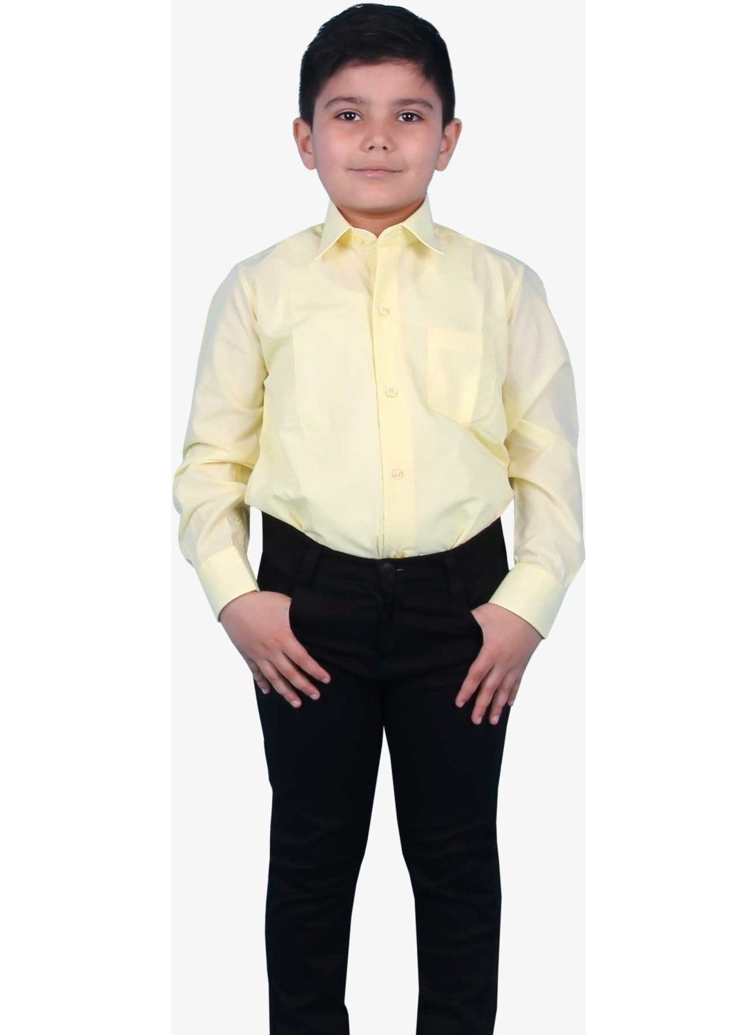 Boy's Shirt Basic 3-14 Years, Yellow