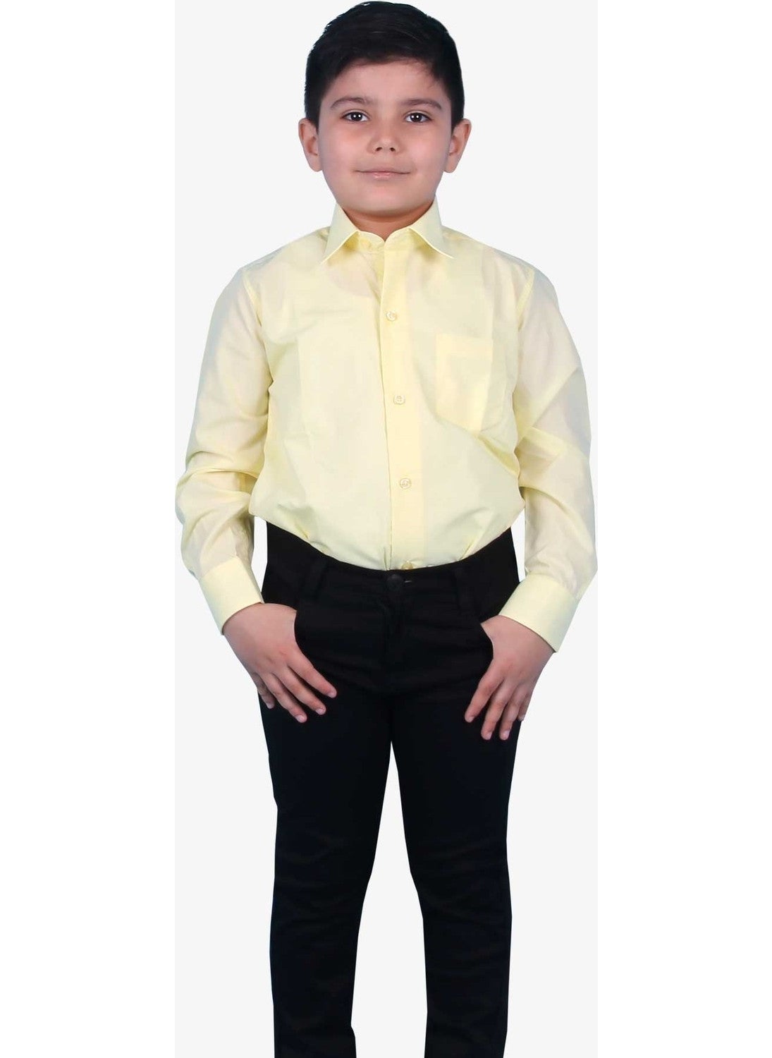 Boy's Shirt Basic 3-14 Years, Yellow