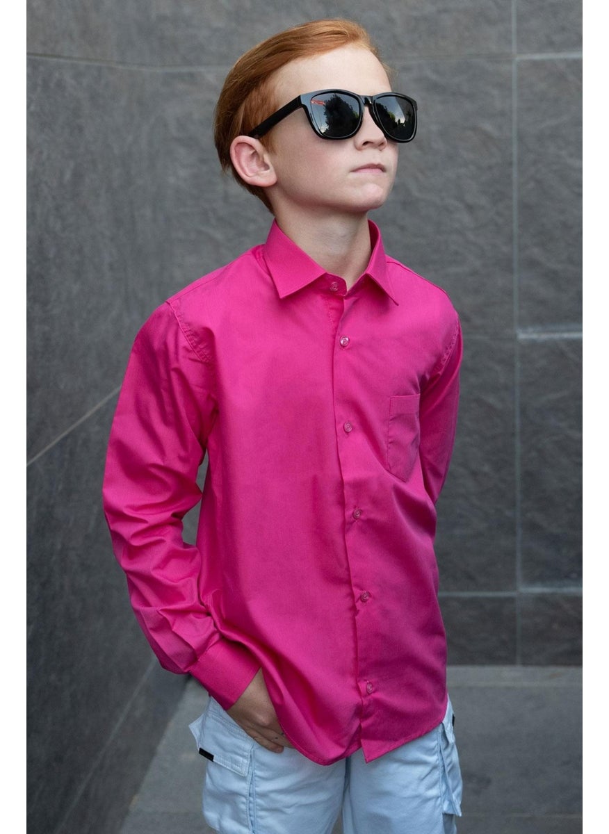 Boy's Shirt Basic 6-10 Years, Pink