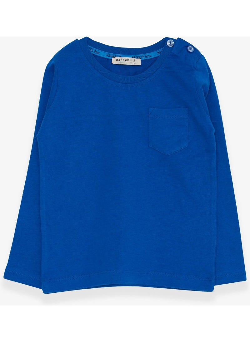 Baby Boy Long Sleeve T-Shirt with Pocket Sax (9 Months-3 Years)