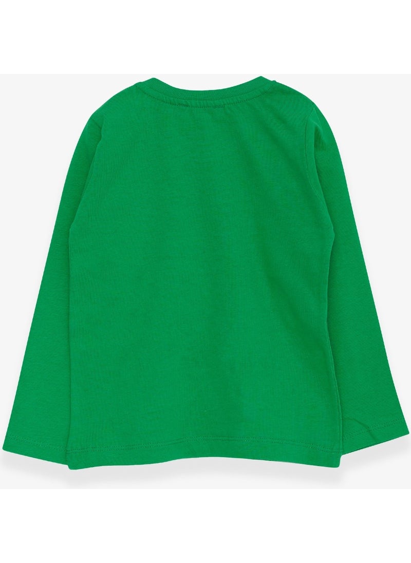 Baby Boy Long Sleeve T-Shirt With Pocket Green (9 Months-3 Years)