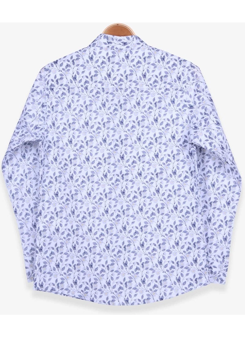 Boys Shirt Floral Pattern White (8-14 Years)