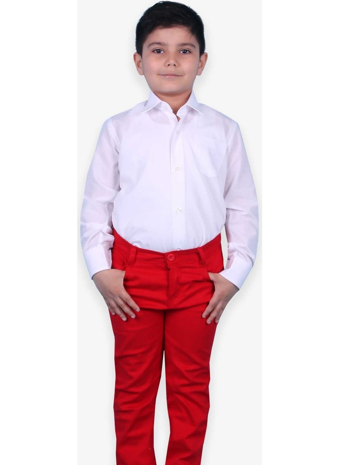 Boys Shirt Basic White (5-13 Ages)