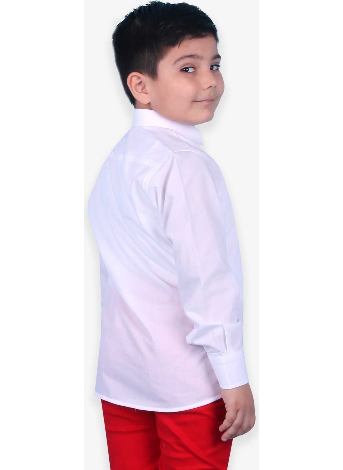 Boys Shirt Basic White (5-13 Ages)